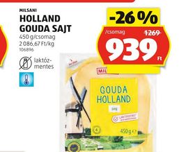 MILSANI HOLLAND GOUDA SAJT – Aldi