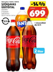 COCA-COLA / FANTA / SPRITE SZÉNSAVAS ÜDÍTŐITAL – Aldi