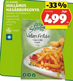 ALL SEASONS HULLÁMOS HASÁBBURGONYA – Aldi