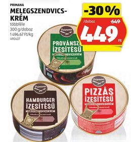 PRIMANA MELEGSZENDVICS-KRÉM – Aldi