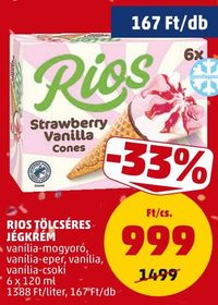 Rios tölcséres jégkrém – Penny