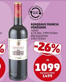 BORDEAUX FRANCIA VÖRÖSBOR – Penny