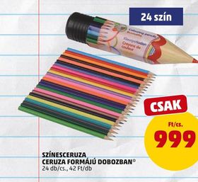SZÍNESCERUZA CERUZA FORMÁJÚ DOBOZBAN* – Penny