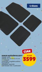 DUNLOP AUTÓSZŐNYEG SZETT – Penny