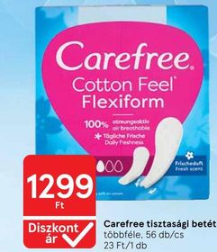 Carefree tisztasági betét – Tesco