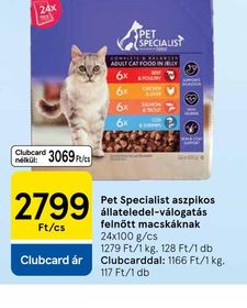 Pet Specialist aszpikos állateledel-válogatás felnőtt macskáknak – Tesco
