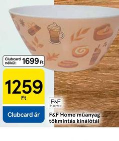 F&F Home műanyag tökmintás kínálótál – Tesco