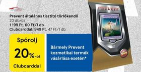 Prevent általános tisztító törlőkendő – Tesco