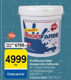 Profifarbe fehér diszperziós falfesték – Tesco