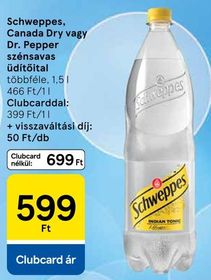 Schweppes, Canada Dry, Dr. Pepper Schweppes, Canada Dry vagy Dr. Pepper szénsavas üdítőital – Tesco