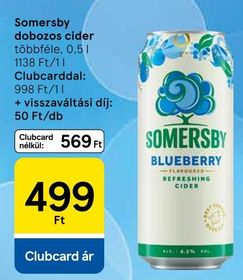 Somersby dobozos cider – Tesco