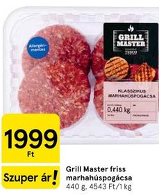 Grill Master friss marhahúspogácsa – Tesco