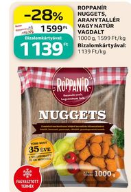 ROPPANÍR NUGGETS, ARANYTALLÉR VAGY NATÚR VAGDALT – Auchan