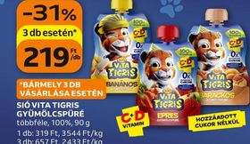 Sió SIÓ VITA TIGRIS GYÜMÖLCSPÜRÉ – Auchan