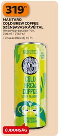 Mantaro MANTARO COLD BREW COFFEE SZÉNSAVAS KÁVÉITAL – Auchan