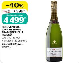 PERE VENTURE CAVA MÉTHODE TRADITIONNELLE PEZSGŐ – Auchan