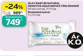 Silky SILKY BABY BE NATURAL SENSITIVE AQUA NEDVES TÖRLŐKENDŐ – Auchan
