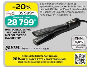 IMETEC BELLISSIMA 11967 AIRSLEEK MELEGLEVEGŐS HAJSIMÍTÓ – Auchan