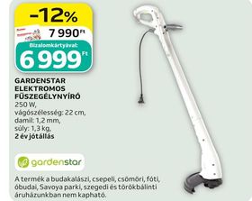 Gardenstar GARDENSTAR ELEKTROMOS FŰSZEGÉLYNYÍRÓ – Auchan