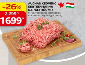 Auchan AUCHAN KEDVENC SERTÉS-MARHA DARÁLTHÚS MIX – Auchan