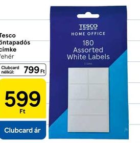 Tesco öntapadós címke – Tesco