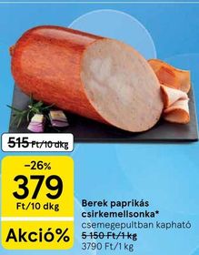 Berek paprikás csirkemellsonka* – Tesco