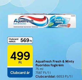 Aquafresh Fresh & Minty fluoridos fogkrém – Tesco