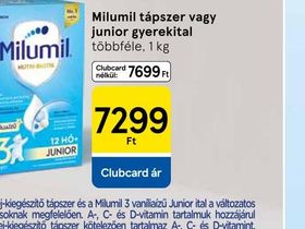 Milumil tápszer vagy junior gyerekital – Tesco