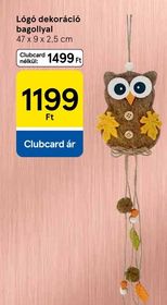 Lógó dekoráció bagollyal – Tesco