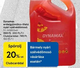 Dynamax erdeigyümölcs-illatú nyári szélvédőmosó – Tesco