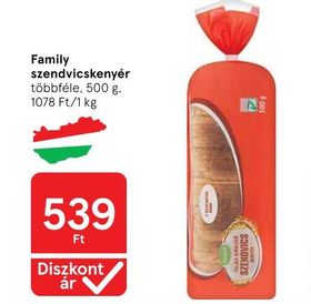 Family szendvicskenyér – Tesco