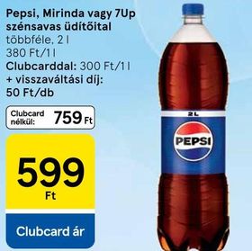 Pepsi, Mirinda, 7Up Pepsi, Mirinda vagy 7Up szénsavas üdítőital – Tesco