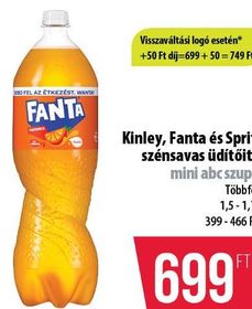 Coca-Cola Kinley, Fanta és Sprite szénsavas üdítőital – Coop