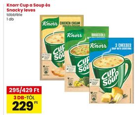 Knorr Cup a Soup és Snacky leves – Spar