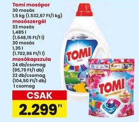Tomi mosópor, mosószergél, mosókapszula – Spar