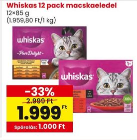Whiskas 12 pack macskaeledel – Spar