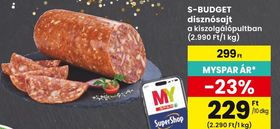 S-BUDGET disznósajt – Spar