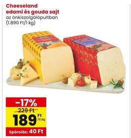 Cheeseland edami és gouda sajt – Spar