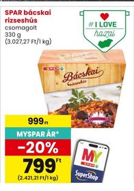 SPAR bácskai rizseshús – Spar