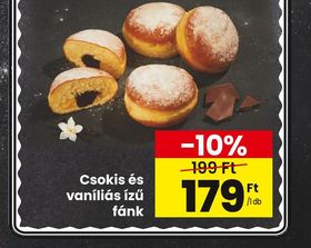 Csokis és vaníliás ízű fánk – Spar