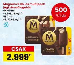 Magnum 6 db-os multipack jégkrémválogatás – Spar