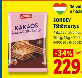 SONDEY Töltött ostya – Lidl