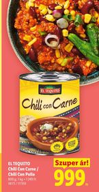 EL TEQUITO Chili Con Carne / Chili Con Pollo – Lidl
