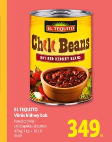 EL TEQUITO Vörös kidney bab – Lidl