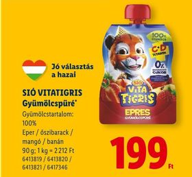 Sió SIÓ VITATIGRIS Gyümölcspüré – Lidl