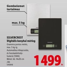 SILVERCREST Digitális konyhai mérleg – Lidl