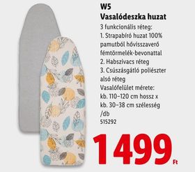 W5 Vasalódeszka huzat – Lidl