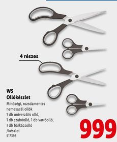 W5 Ollókészlet – Lidl