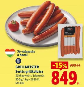 GRILLMEISTER Sertés grillkolbász – Lidl