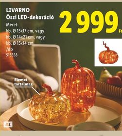LIVARNO Őszi LED-dekoráció – Lidl